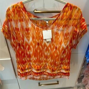 Joie Blouse with white tank. Never worn!